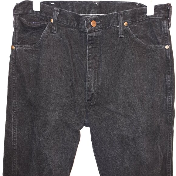 Vintage Black Wrangler Denim Jeans 36x36 - Picture 6 of 10